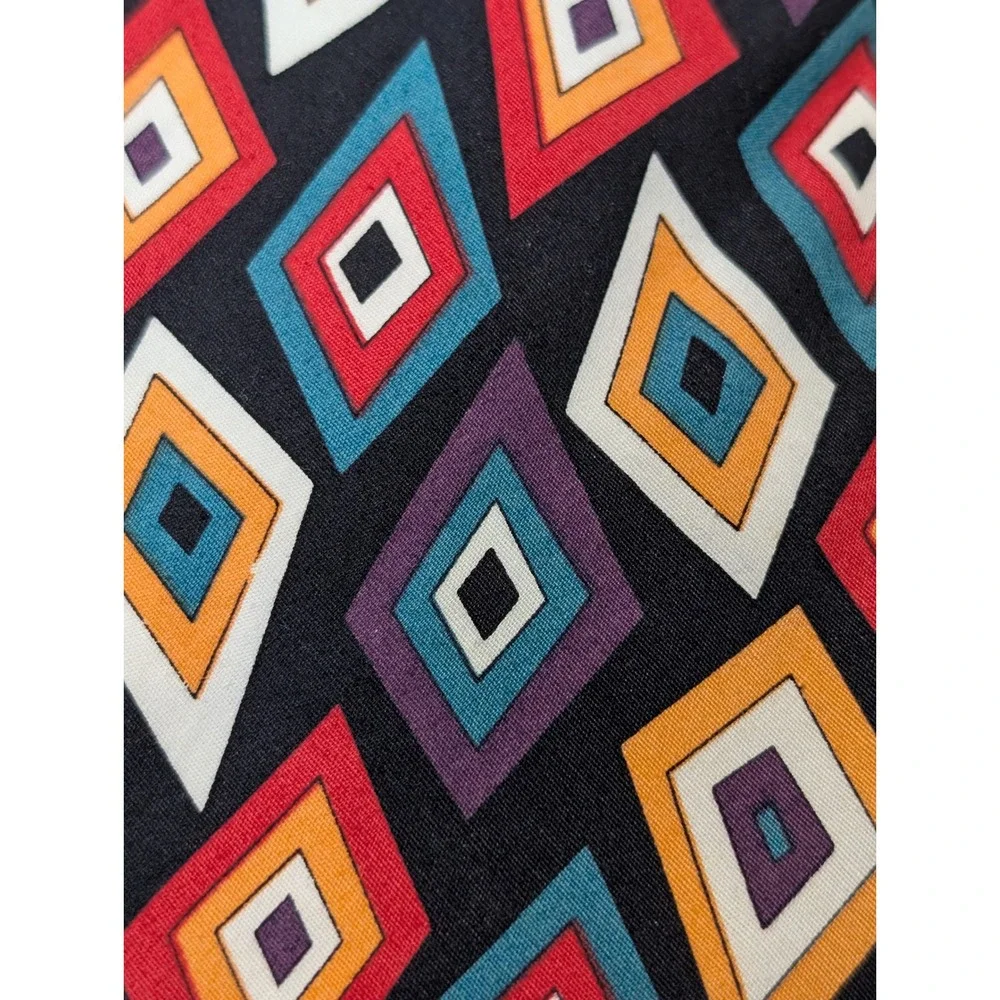 Vintage McGregor Tie  Multicolor Geometric Diamond Cotton‎ Retro Mod USA Made